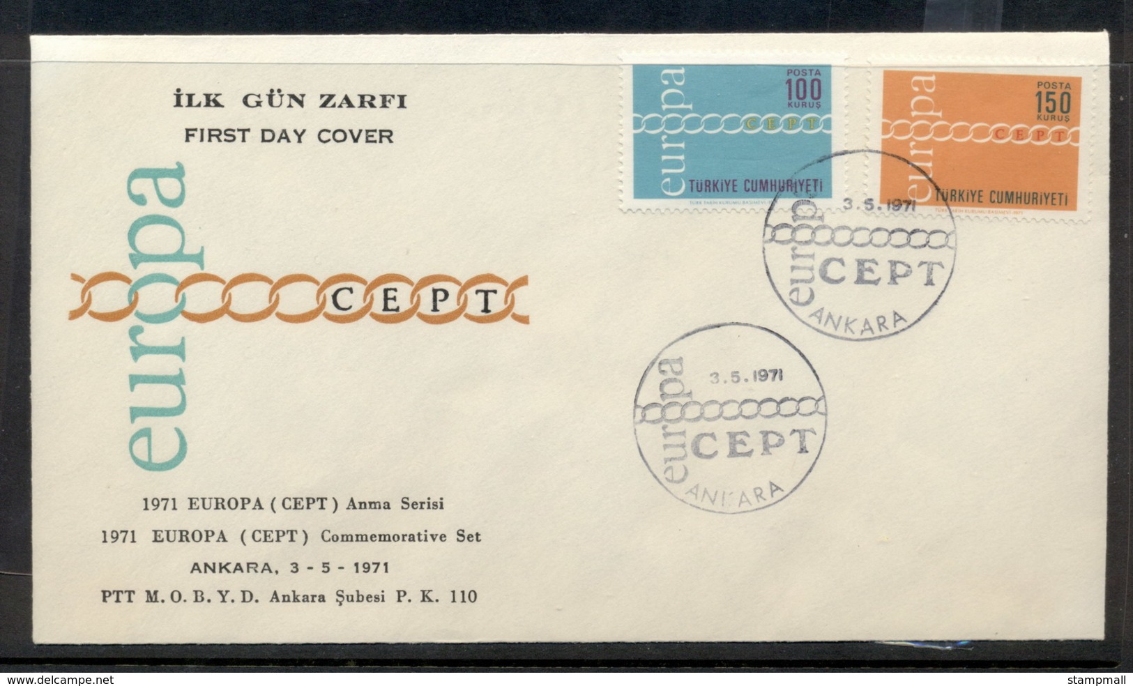 Turkey 1971 Europa Chain Through O FDC - FDC