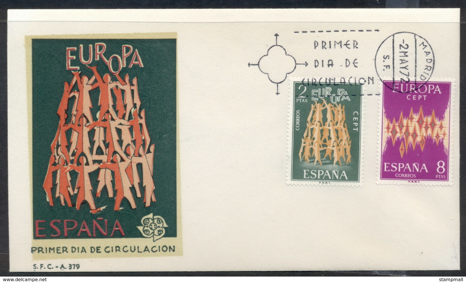 Spain 1972 Europa Sparkles FDC - FDC