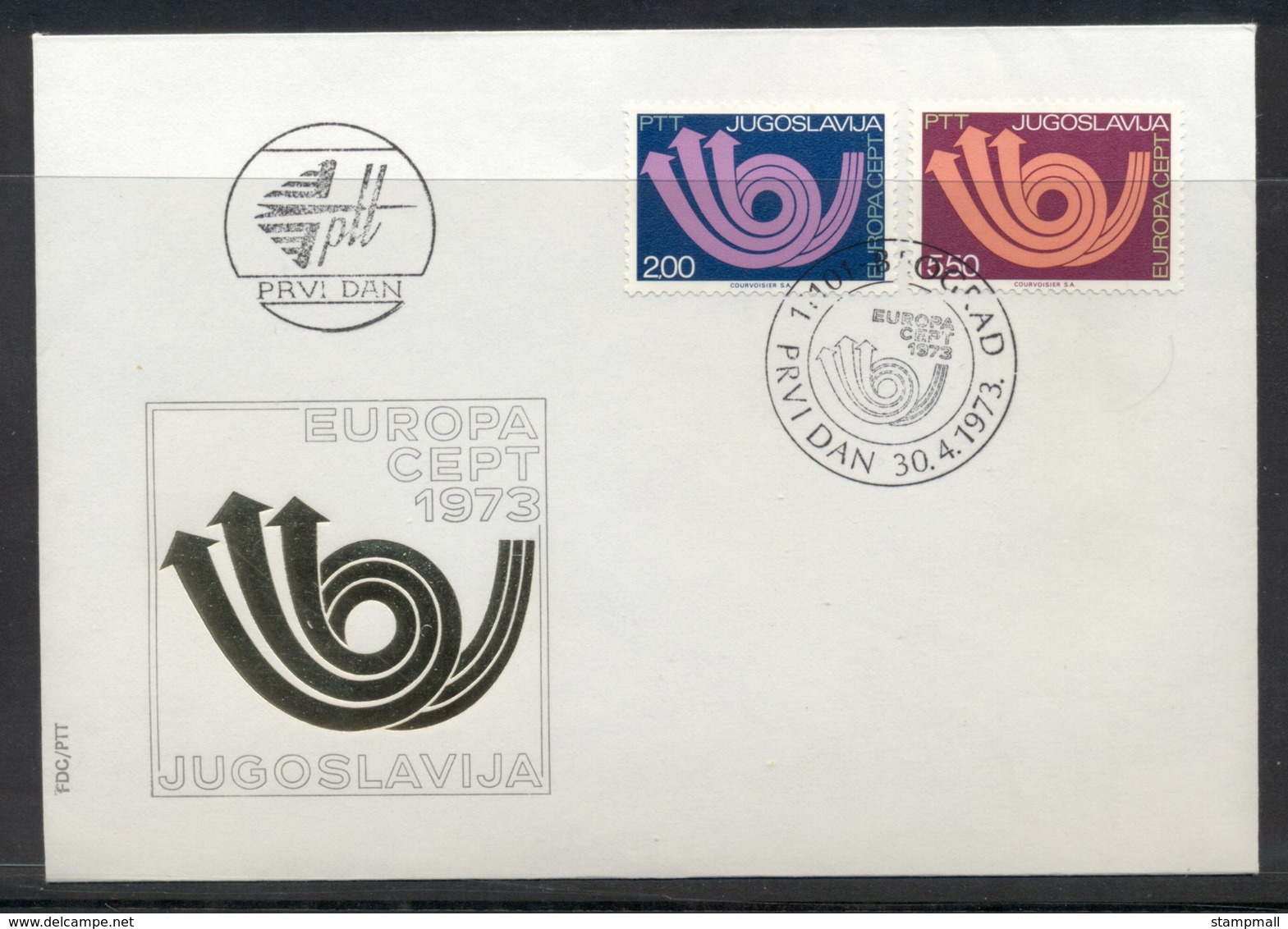 Yugoslavia 1973 Europa Posthorn Arrow FDC - FDC