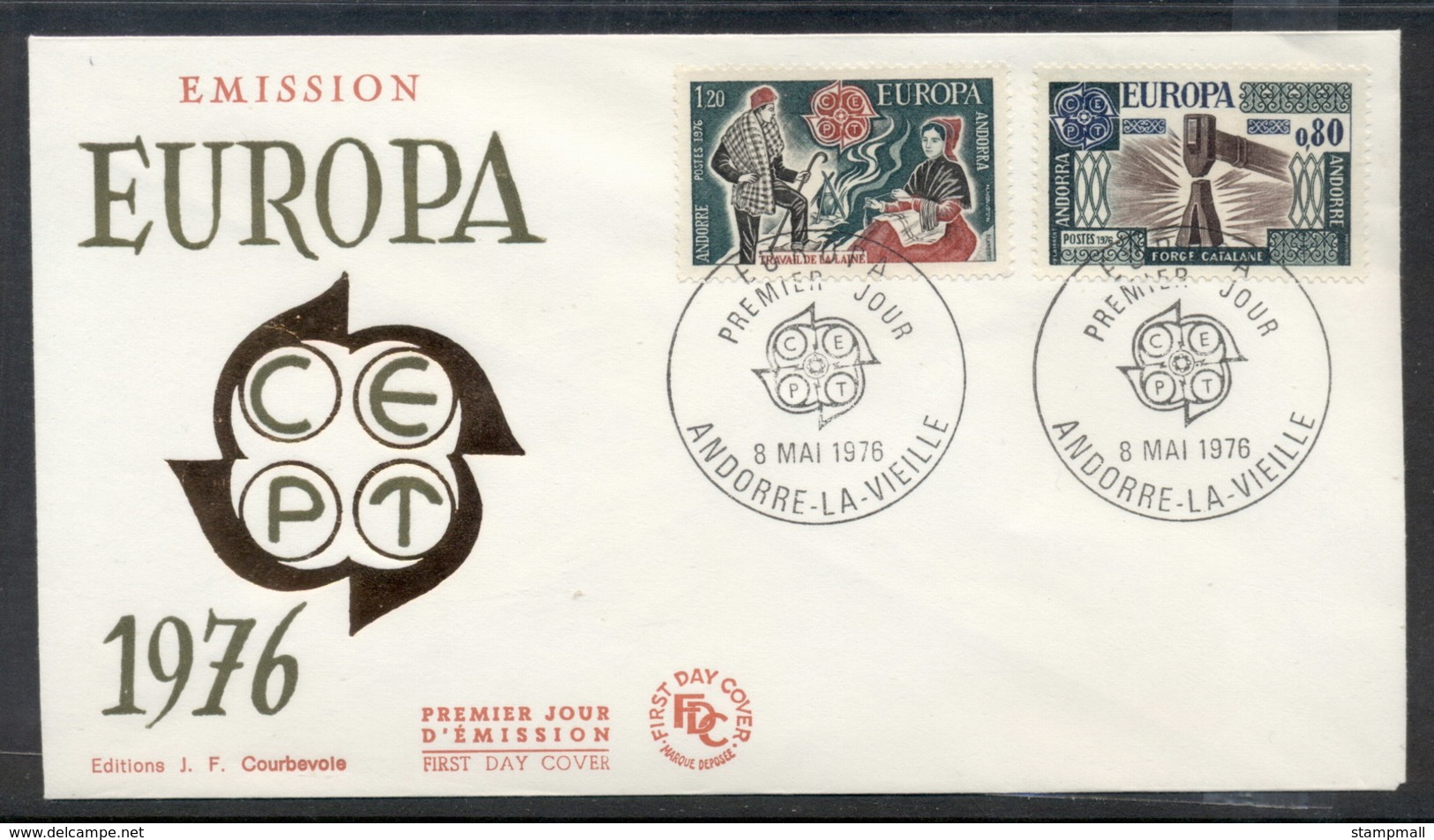 Andorra (Fr.) 1976 Europa Pottery FDC - Covers & Documents