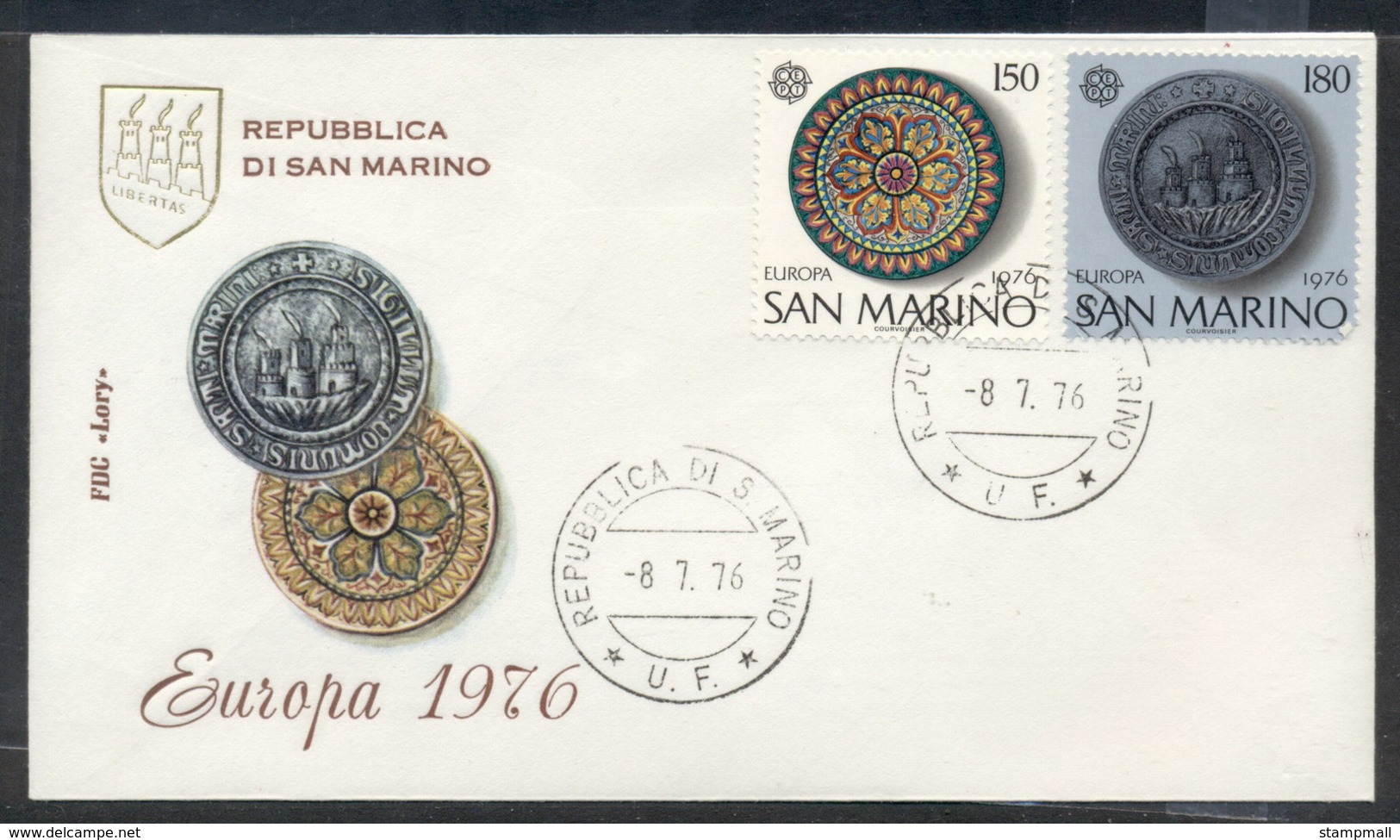 San Marino 1976 Europa Pottery FDC - FDC