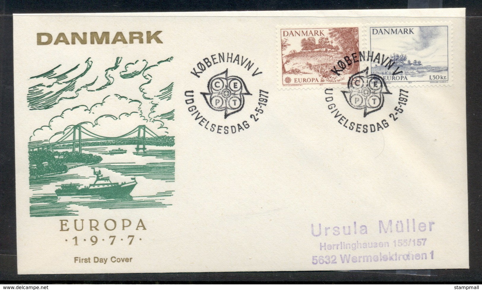 Denmark 1977 Europa Landscapes FDC - FDC