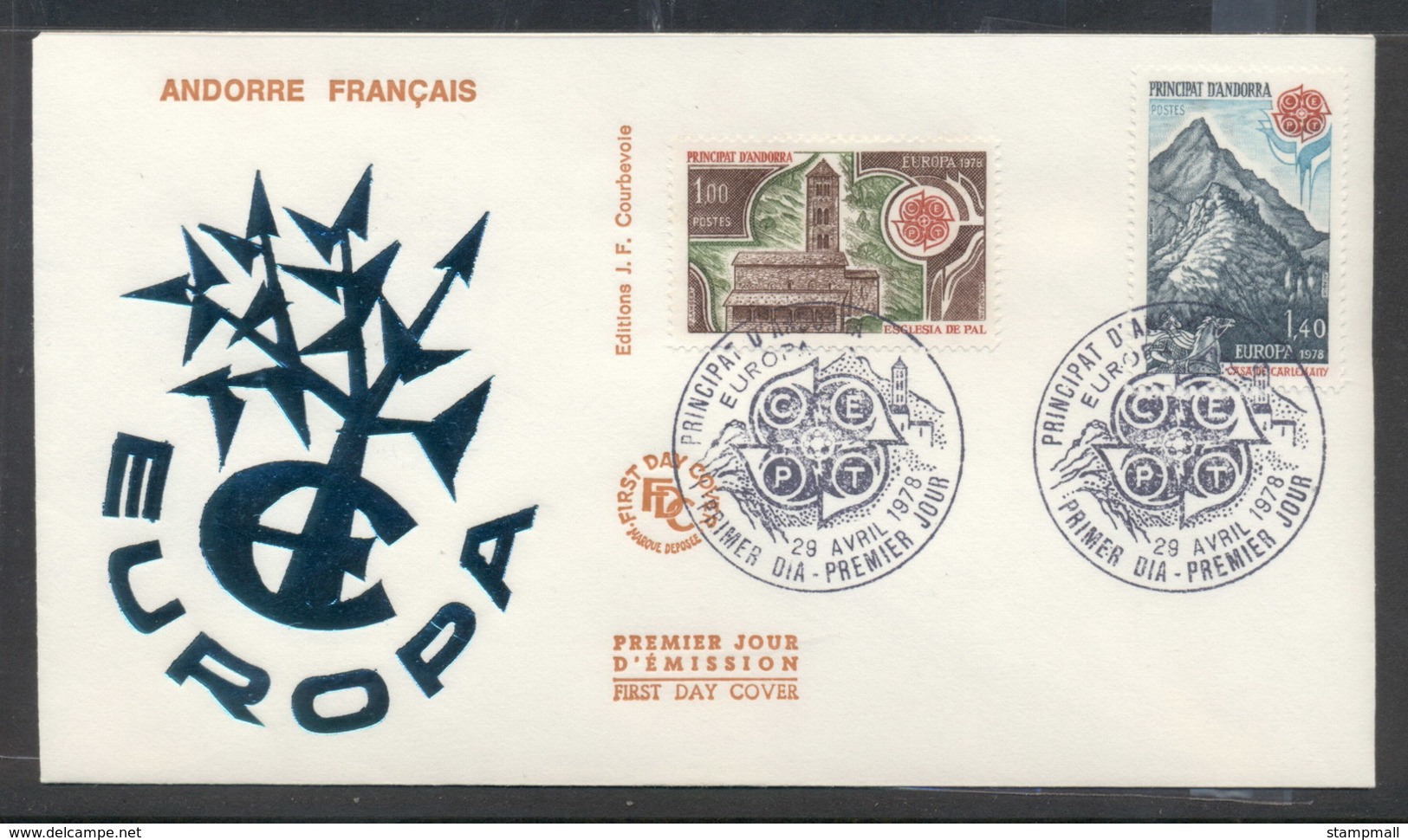 Andorra (Fr.) 1978 Europa Architecture FDC - Covers & Documents