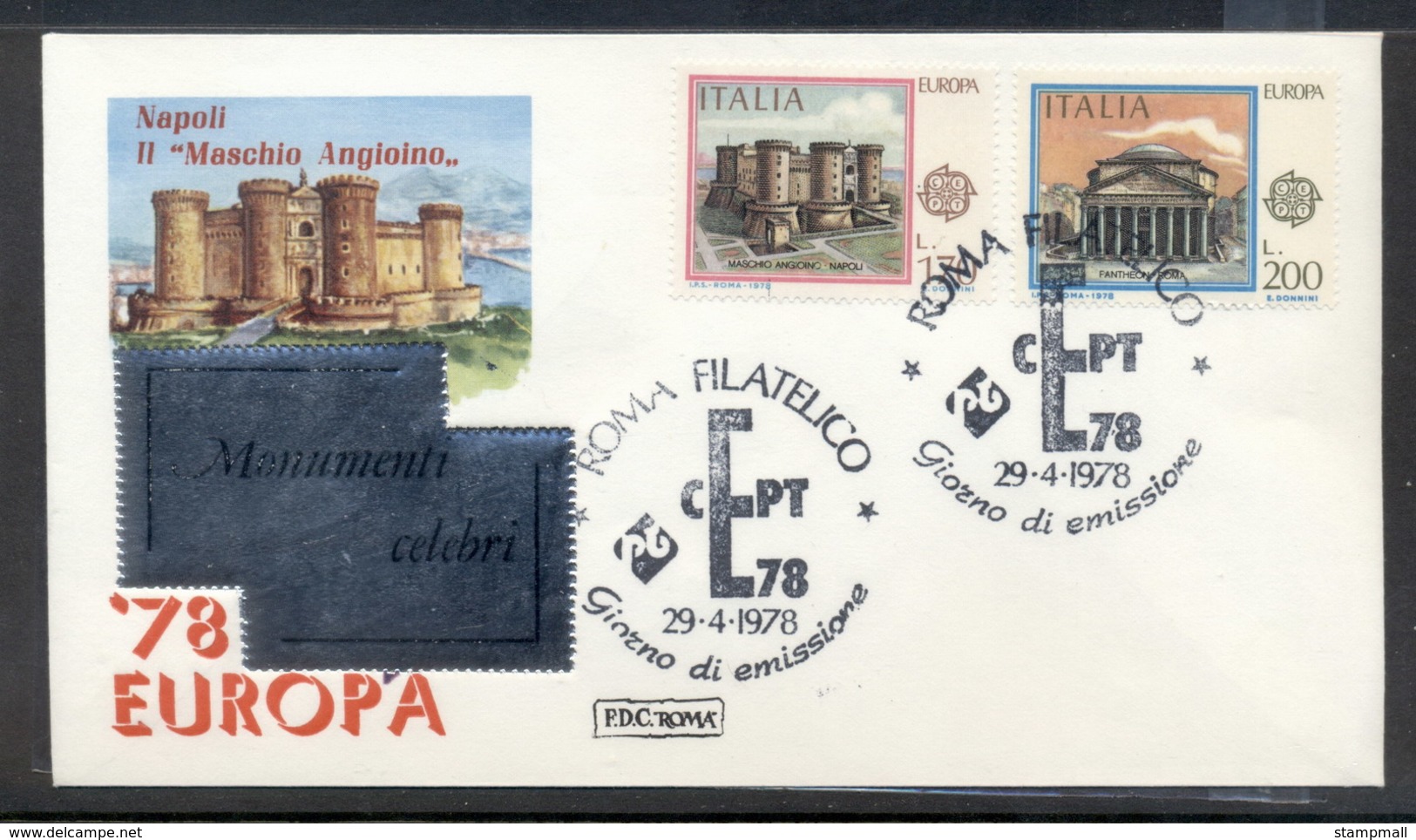 Italy 1978 Europa Architecture FDC - FDC