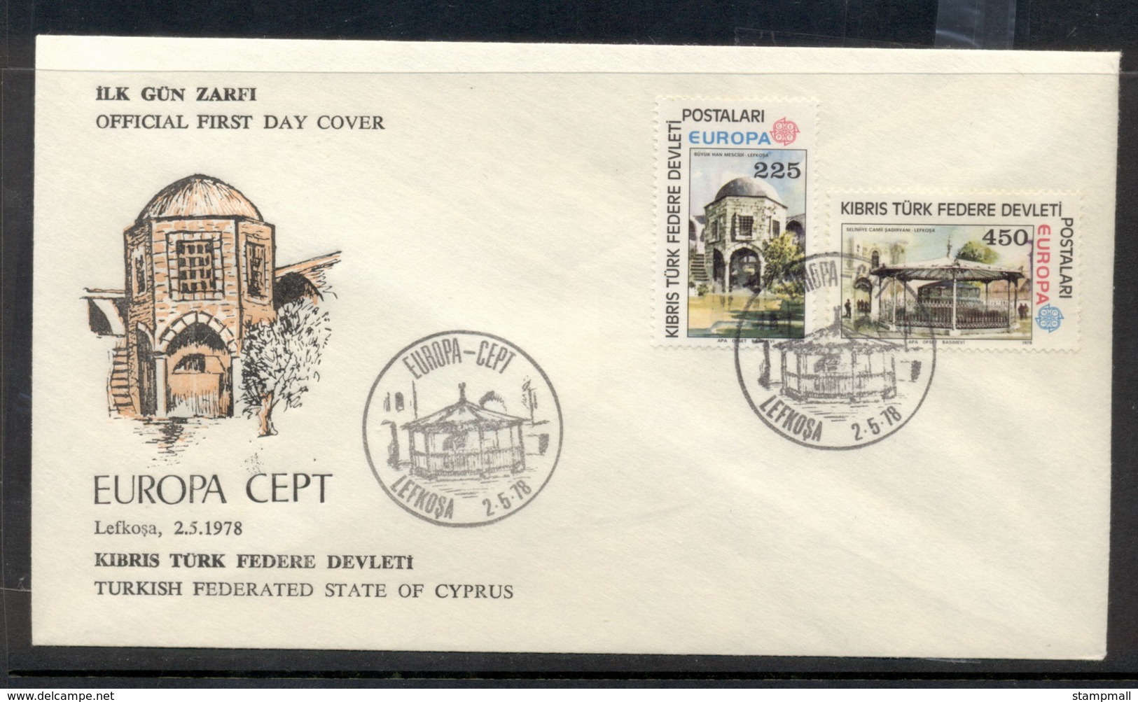 Cyprus Turkish 1978 Europa Architecture FDC - Covers & Documents