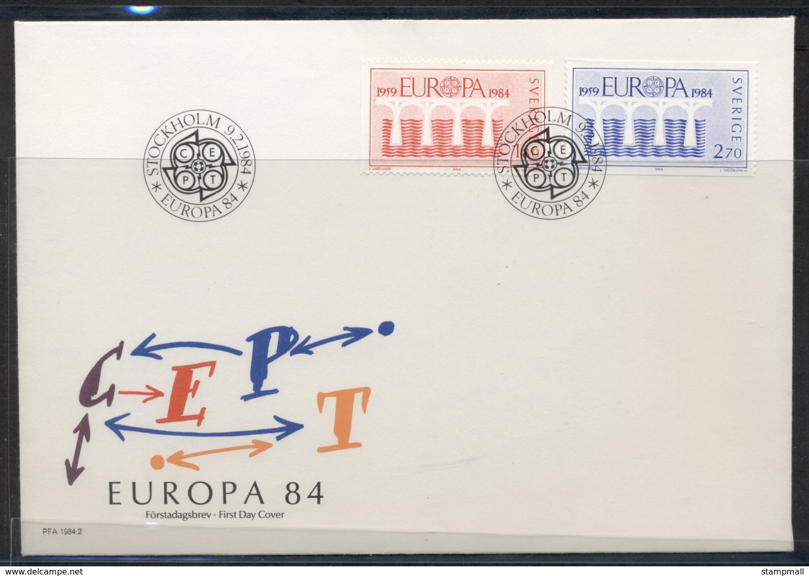 Sweden 1984 Europa Bridge FDC - FDC