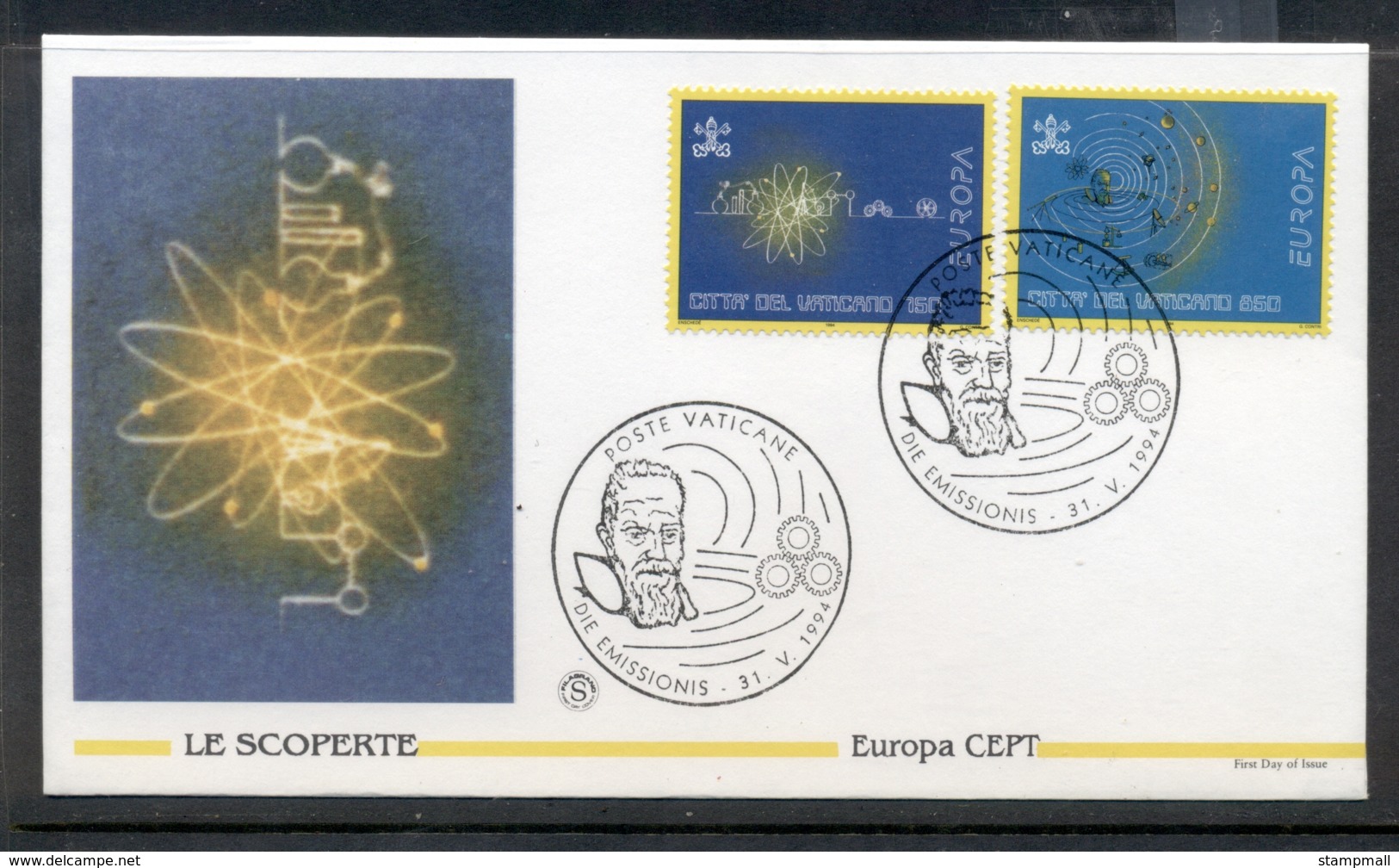 Vatican 1994 Europa Scientific Discoveries FDC - FDC