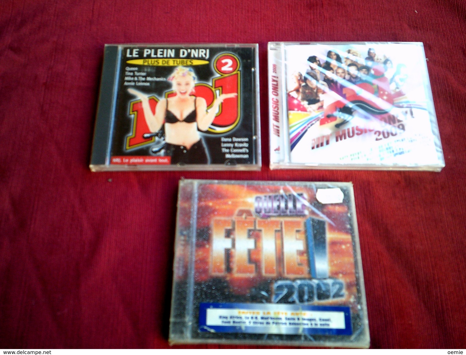 COLLECTION DE 3 CD ALBUM  DE COMPILATION  ° NRJ   ° HIT MUSIC ONLY 2009  DOUBLE CD 33 TITRES+ NRJ 2 + FETE 2002 - Collections Complètes