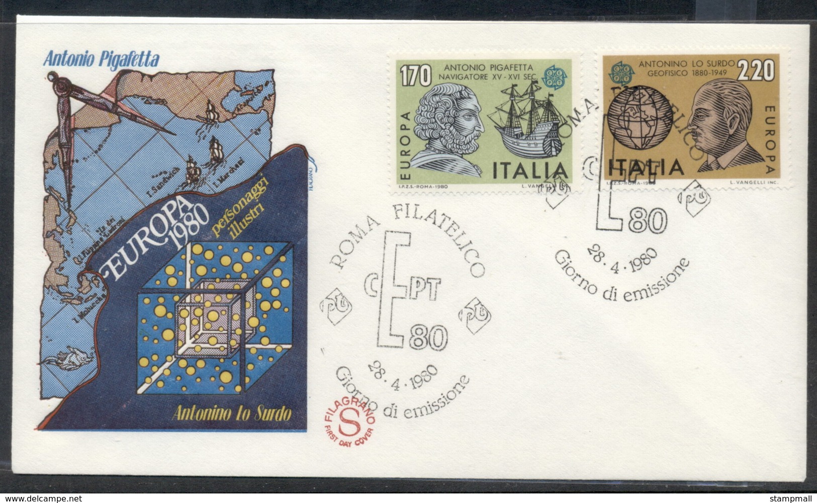 Italy 1980 Europa Celebrities FDC - FDC