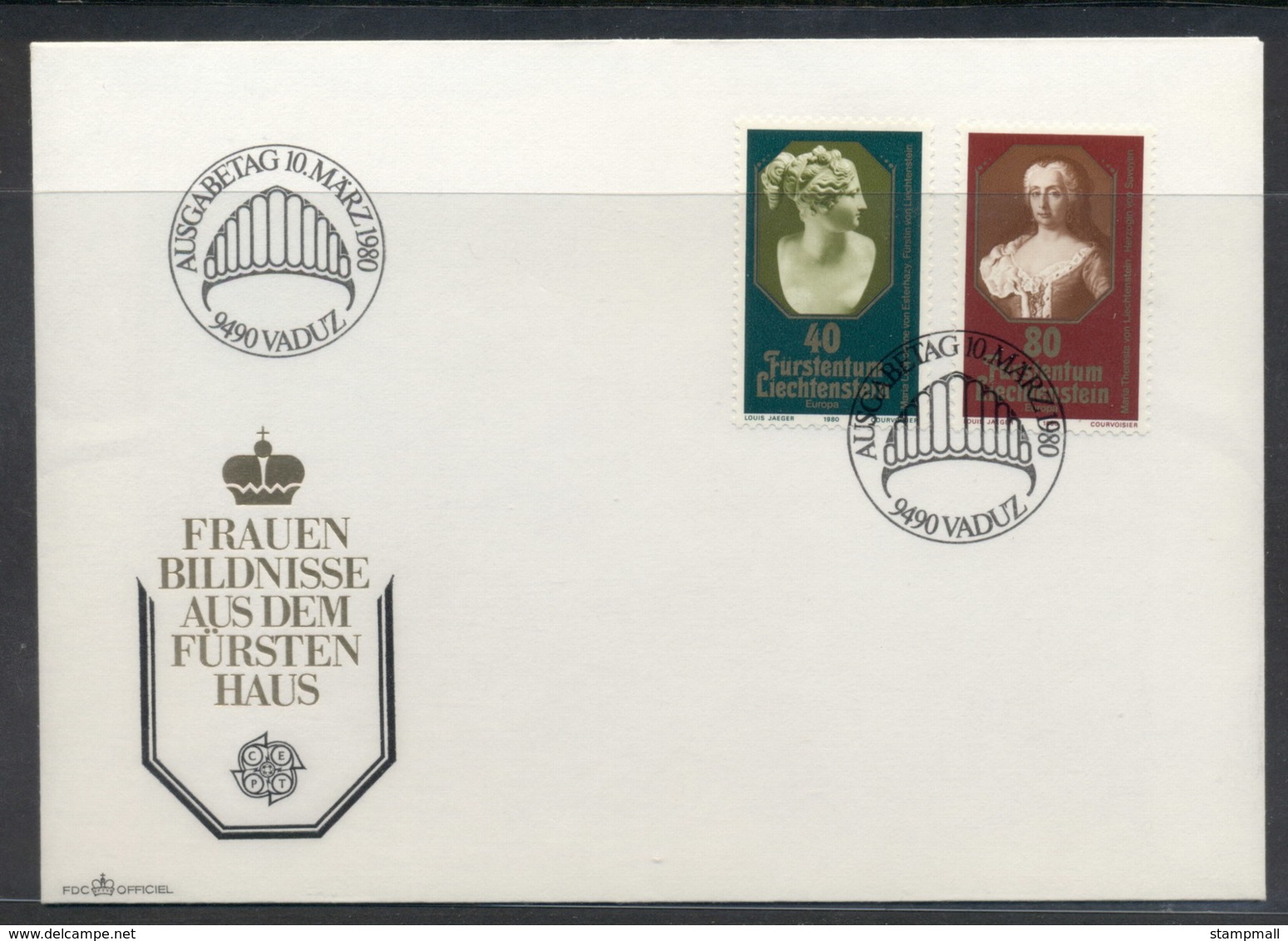 Liechtenstein 1980 Europa Celebrities FDC - FDC