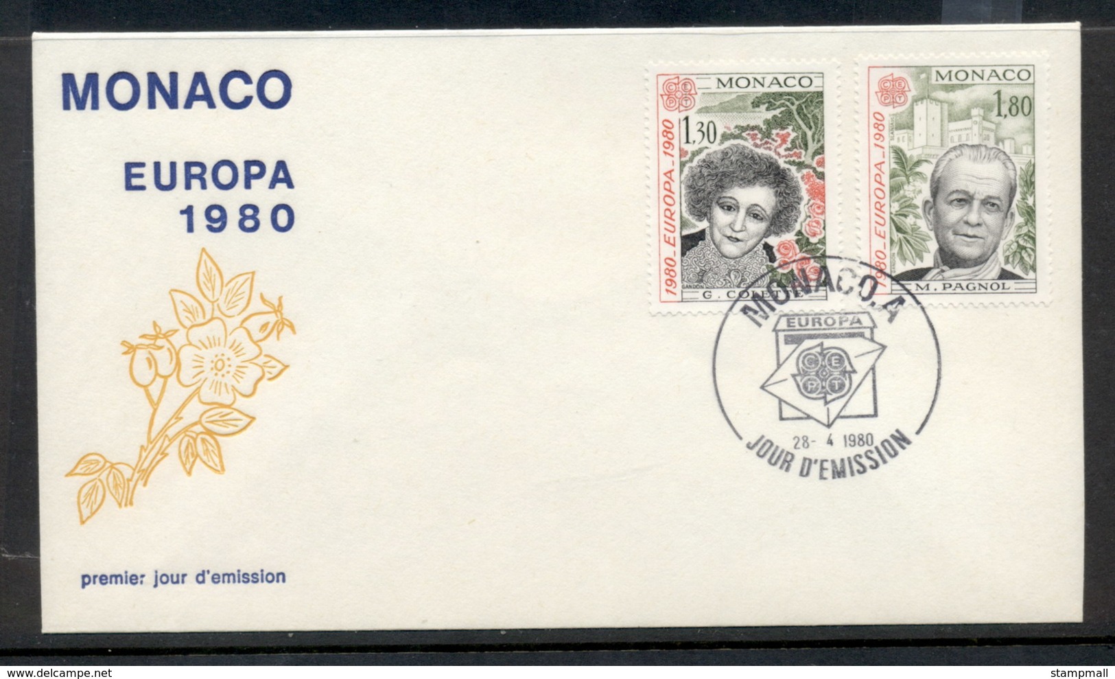 Monaco 1980 Europa Celebrities FDC - FDC