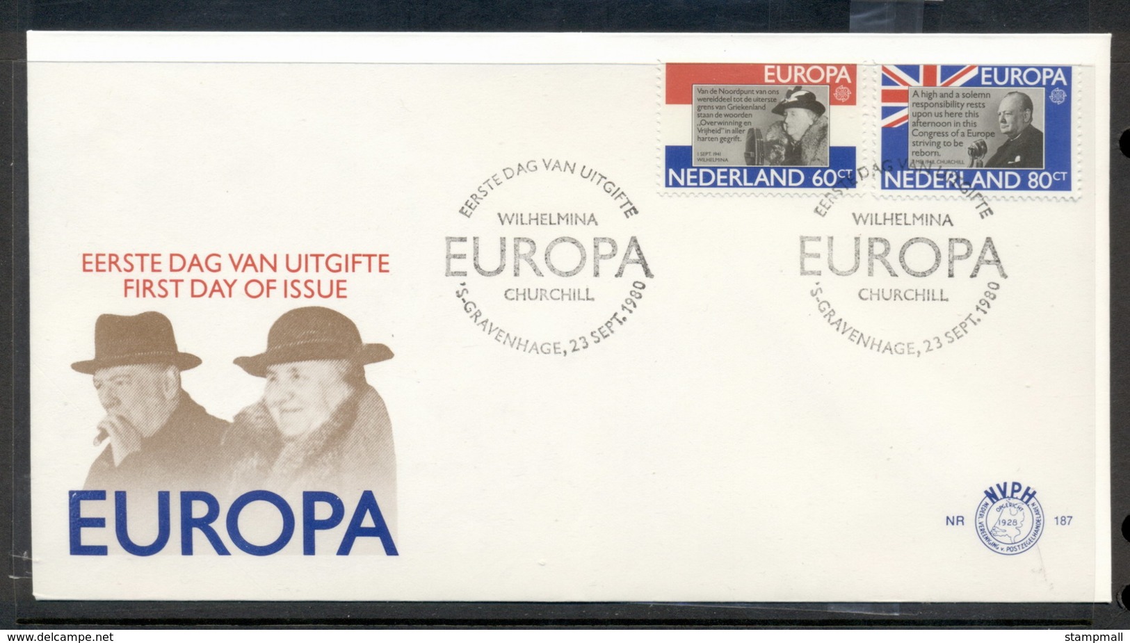 Nederland 1980 Europa Celebrities FDC - FDC