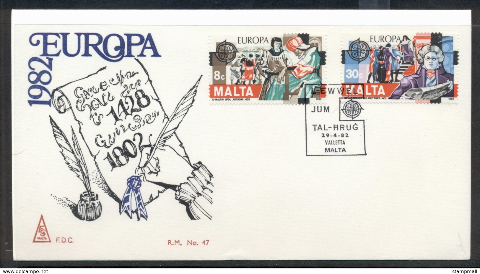 Malta 1982 Europa History FDC - Malta