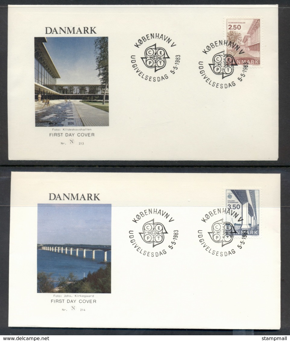 Denmark 1983 Europa Human Genius 2x FDC - FDC