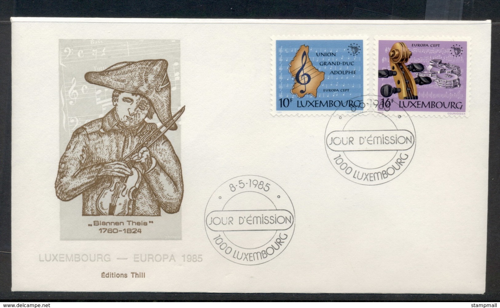 Luxembourg 1985 Europa Music Year FDC - FDC