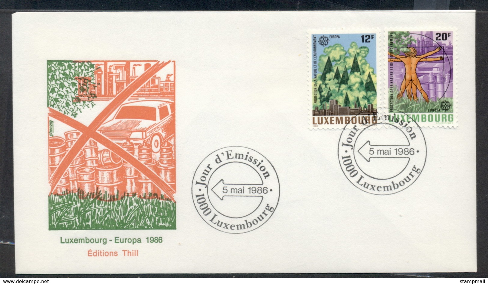 Luxembourg 1986 Europa Environment FDC - FDC