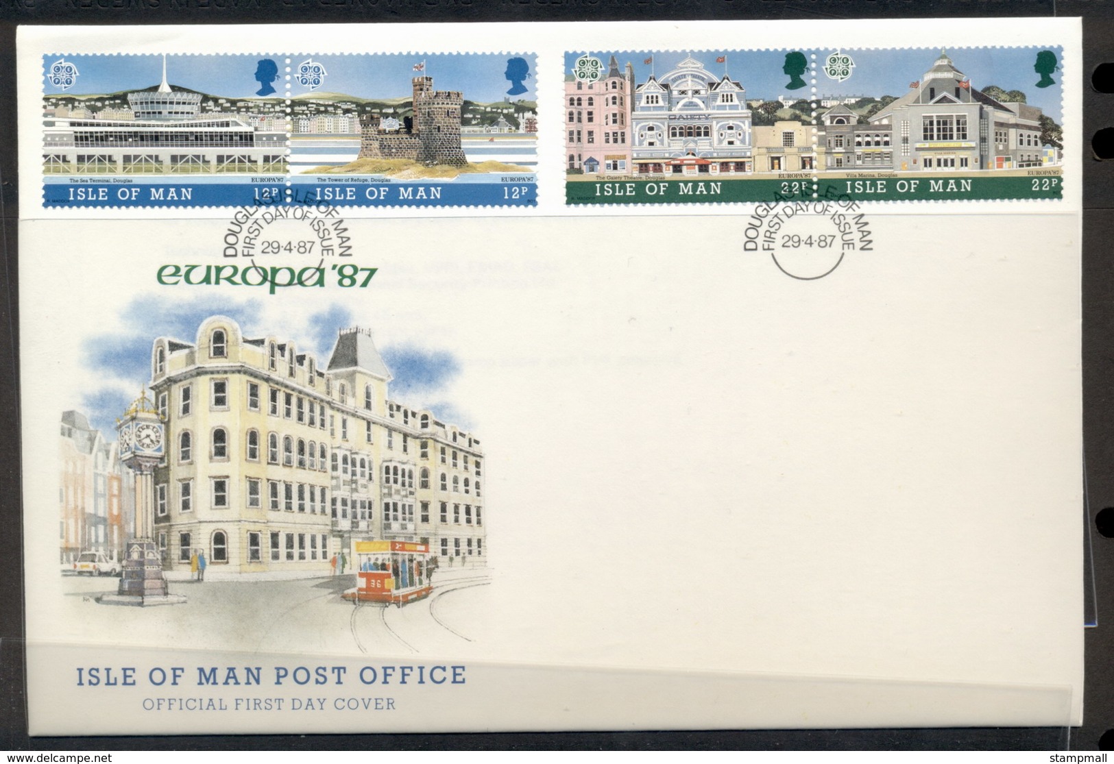 Isle Of Man 1987 Europa Architecture FDC - Isle Of Man