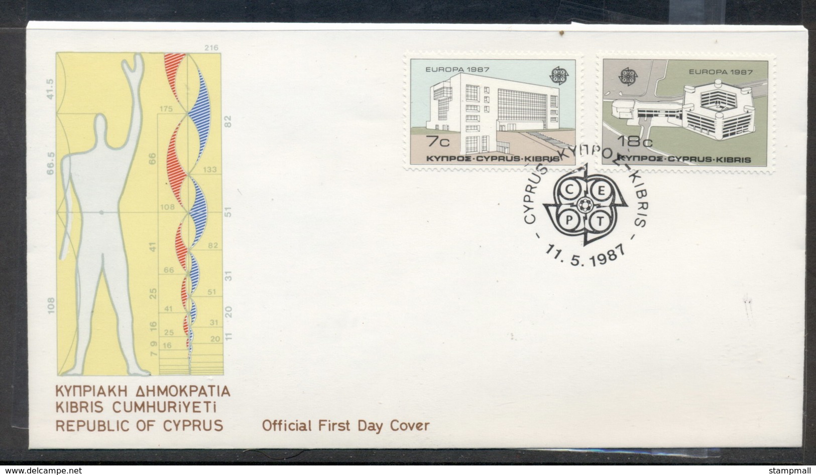 Cyprus 1987 Europa Architecture FDC - Covers & Documents