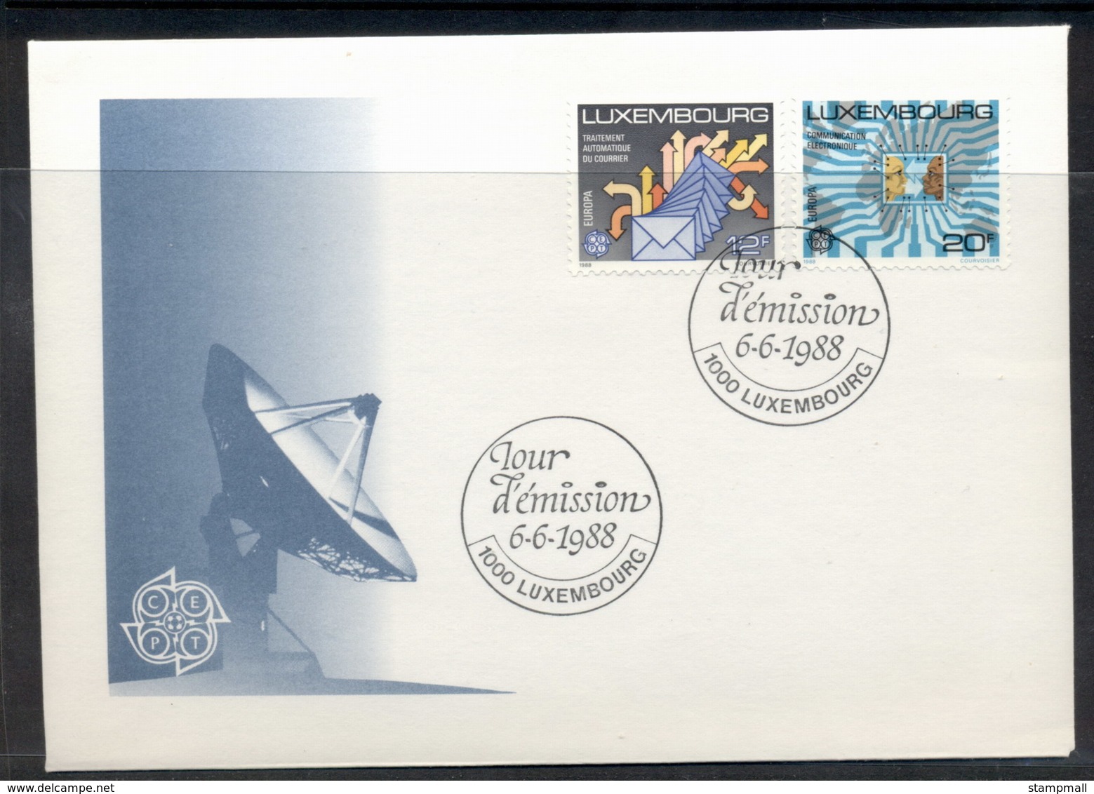 Luxembourg 1988 Europa Transport & Communication FDC - FDC