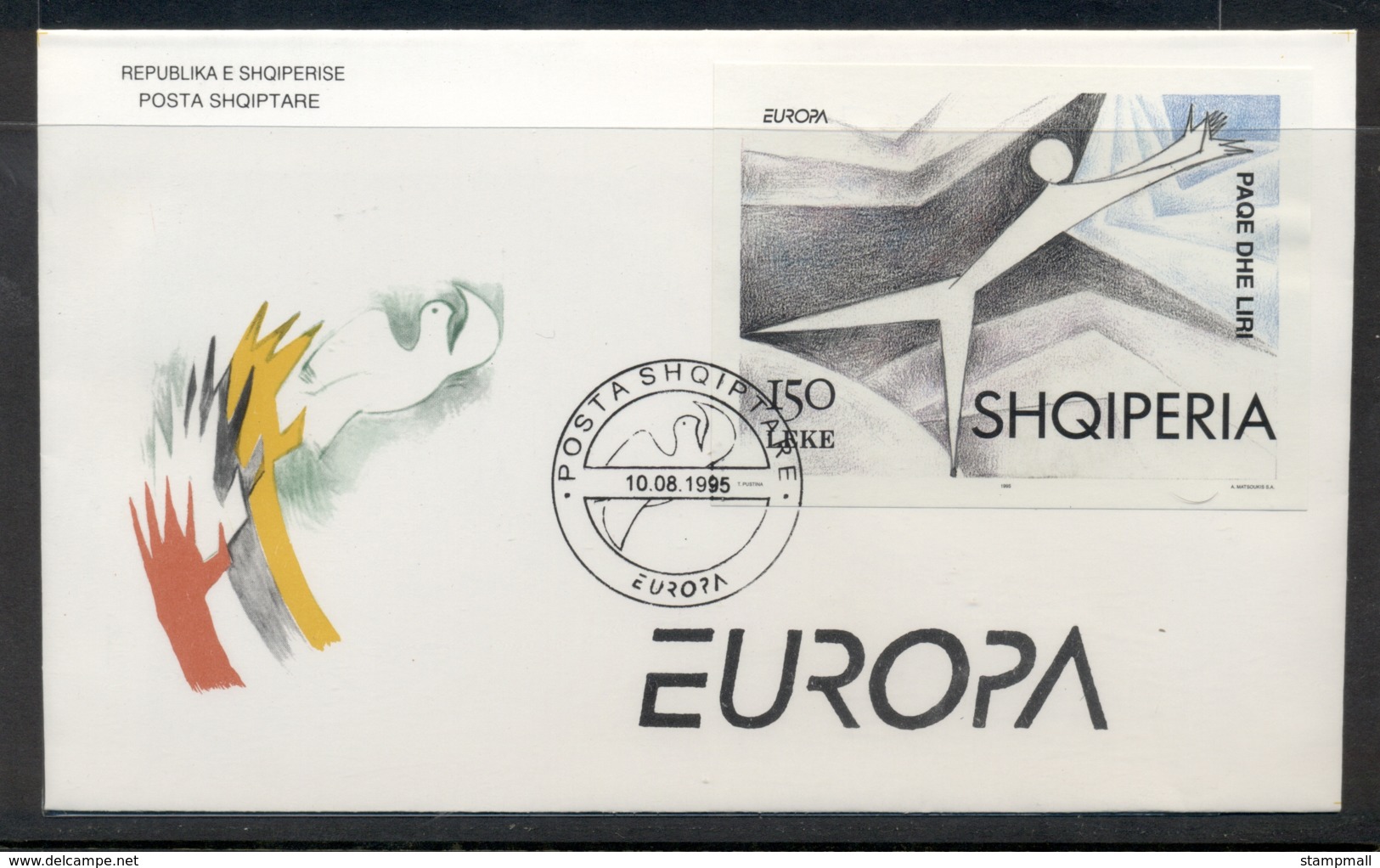 Albania 1995 Europa Peace & Freedom MS FDC - Albania