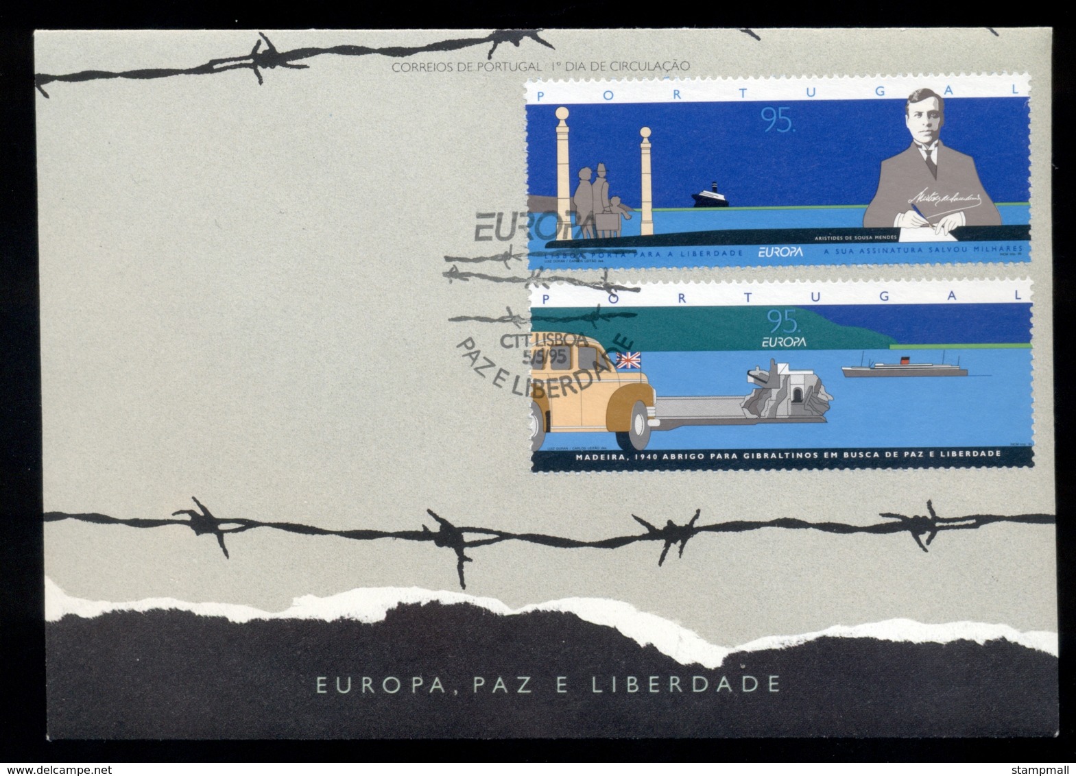 Portugal 1995 Europa Peace & Freedom FDC - FDC