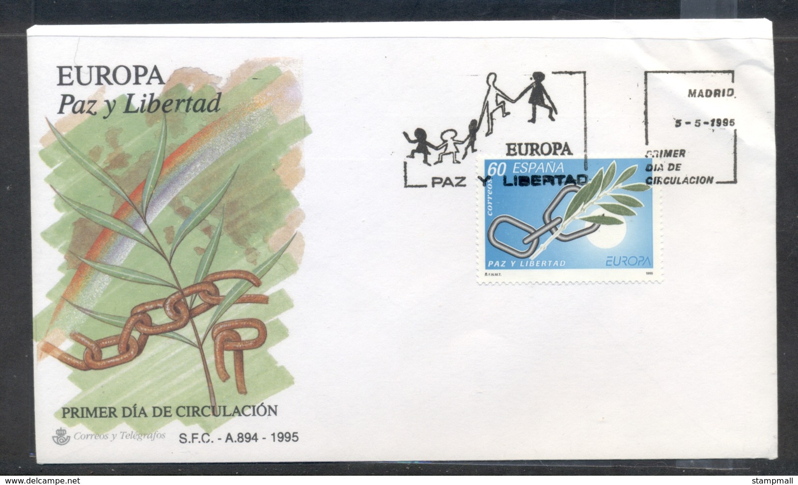 Spain 1995 Europa Peace & Freedom FDC - FDC