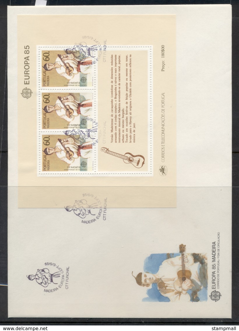 Madeira 1985 Europa Music Year XLMS FDC - Madeira