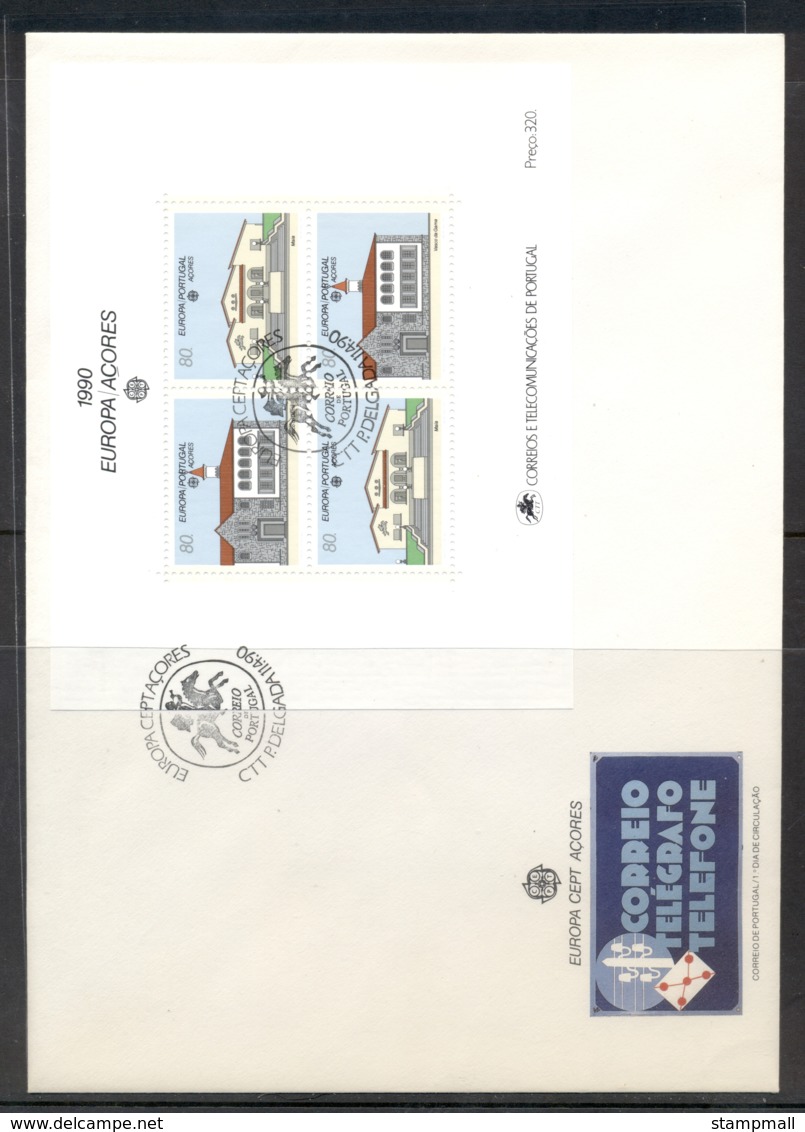 Azores 1990 Europa Post Offices XLMS FDC - Azores