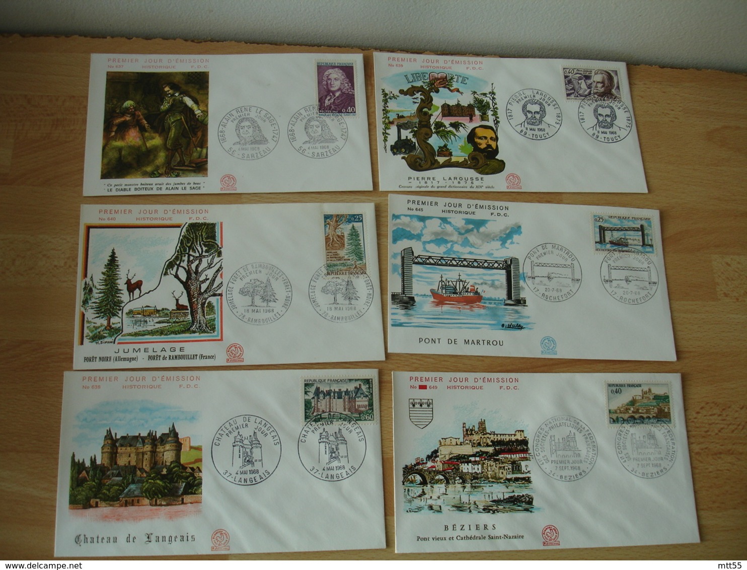 Lot 41 Fdc Enveloppe 1 Er Jour France Annees 60 - 1960-1969