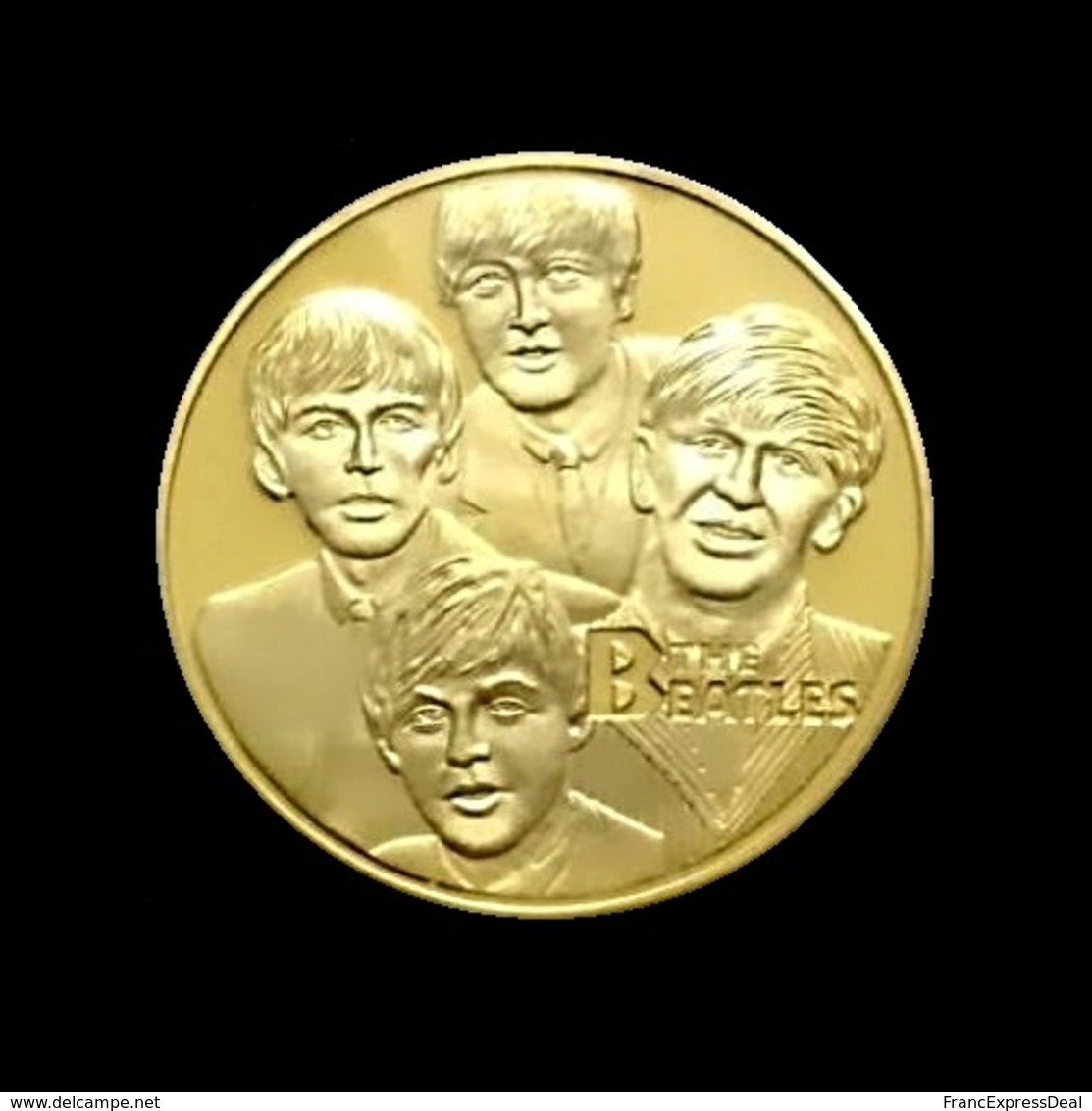 1 Pièce Plaquée OR ( GOLD Plated Coin ) - The Beatles  John Lennon, Paul McCartney, George Harrison Et Ringo Starr - Other & Unclassified