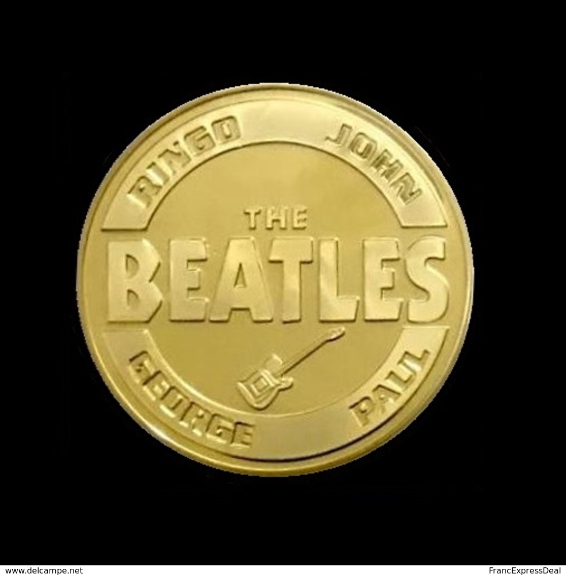 1 Pièce Plaquée OR ( GOLD Plated Coin ) - The Beatles  John Lennon, Paul McCartney, George Harrison Et Ringo Starr - Autres & Non Classés