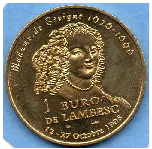 1 EURO De LAMBESC  Mme De SEVIGNE 1996 Non Officiel - France