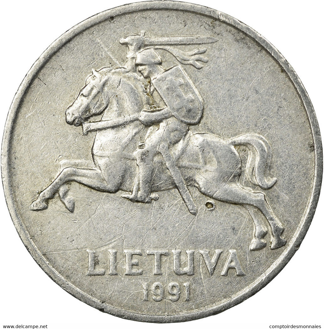 Monnaie, Lithuania, 2 Centai, 1991, TB+, Aluminium, KM:86 - Litouwen