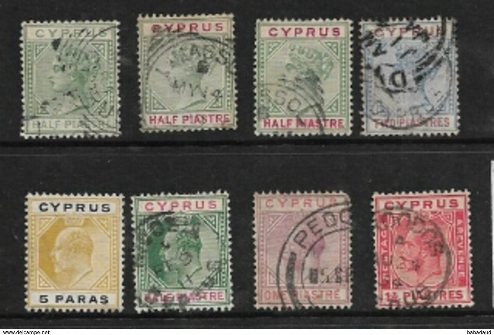 Cyprus, QV To GVR, Low Denomination,  Catalogue Value', 8 Stamps, Used - Cyprus (...-1960)