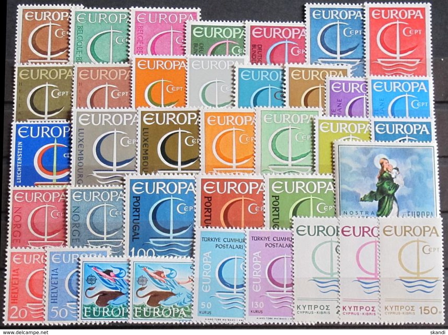 EUROPA - CEPT Jahrgang 1966 Complete Year Set ** MNH - 1966