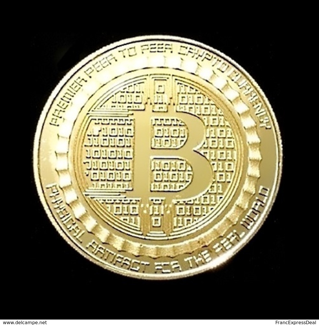 1 Pièce Plaquée OR ( GOLD Plated Coin ) - Bitcoin Anonymous BTC ( Ref 1 ) - Other & Unclassified