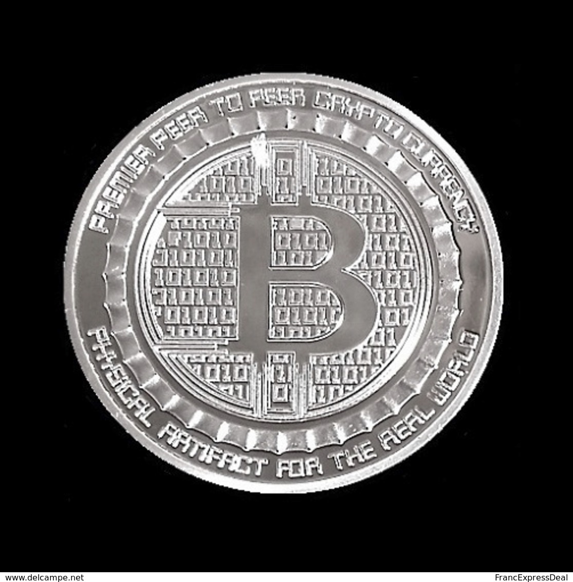 1 Pièce Plaquée ARGENT ( SILVER Plated Coin ) - Bitcoin Anonymous BTC ( Ref 2 ) - Other & Unclassified