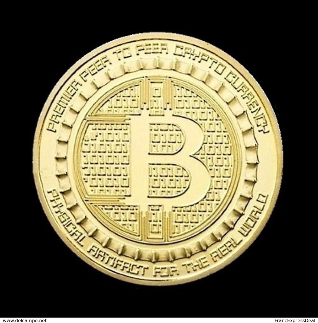 1 Pièce Plaquée OR ( GOLD Plated Coin ) - Bitcoin Anonymous BTC ( Ref 3 ) - Other & Unclassified