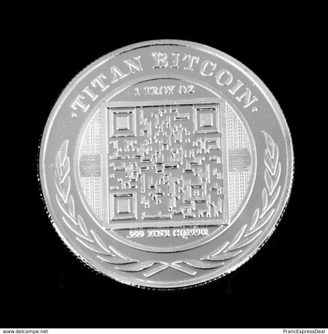 1 Pièce Plaquée ARGENT ( SILVER Plated Coin) - Bitcoin Titan BTC - Other & Unclassified