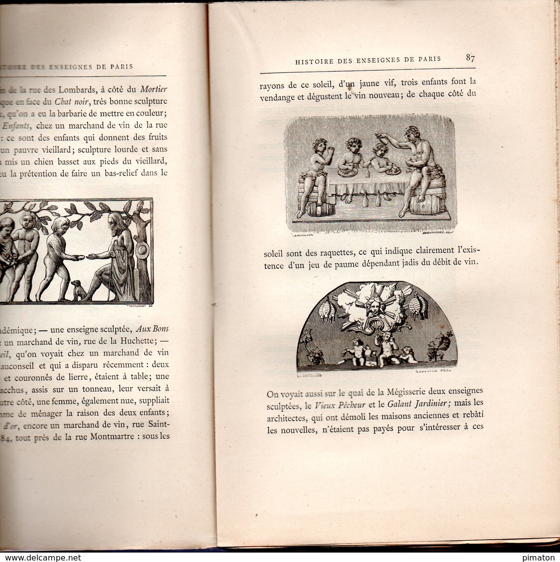 HISTOIRE DES ENSEIGNES DE PARIS Par EDOUARD FOURNIER (1884) - Ile-de-France