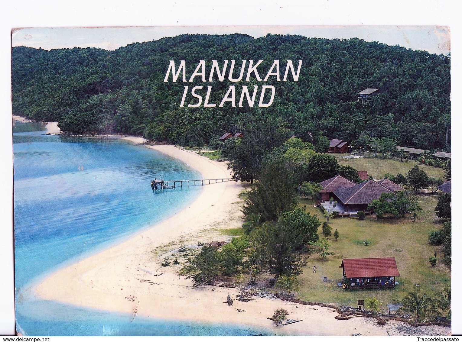 CARTOLINA MALESIA MANUKAN ISLAND CON FRANCOBOLLO -TUNKU ABDUL RAHMAN PARK - Maleisië