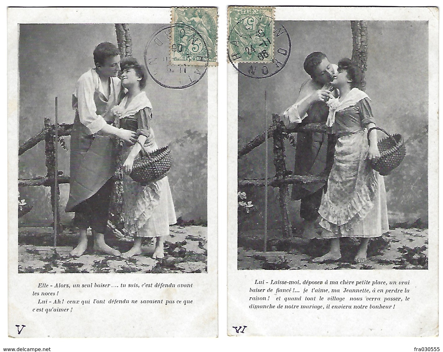 Fantaisie - Lot Complet De 6 CPA - Les Noces De Jeannette - 1905-1906 - Autres & Non Classés