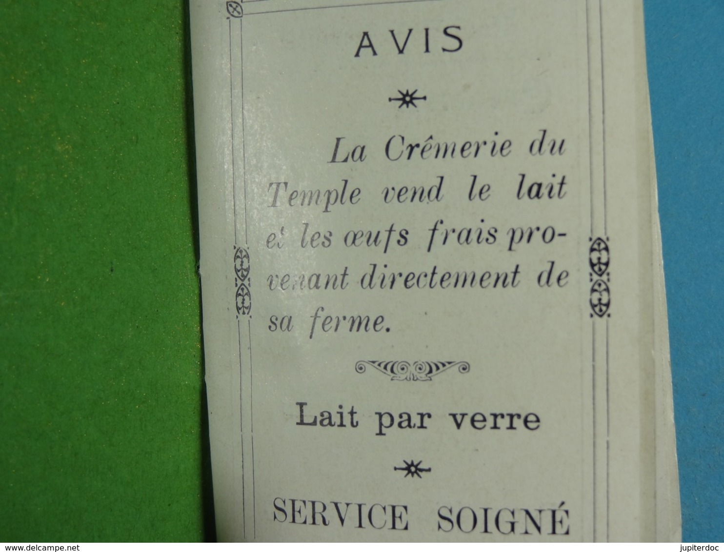 Souvenir De L'Exposition Du Vieux Liège 1905 Publicité Crèmerie Du Temple (Format 5,5 Cm X 7,5 Cm) - Publicités