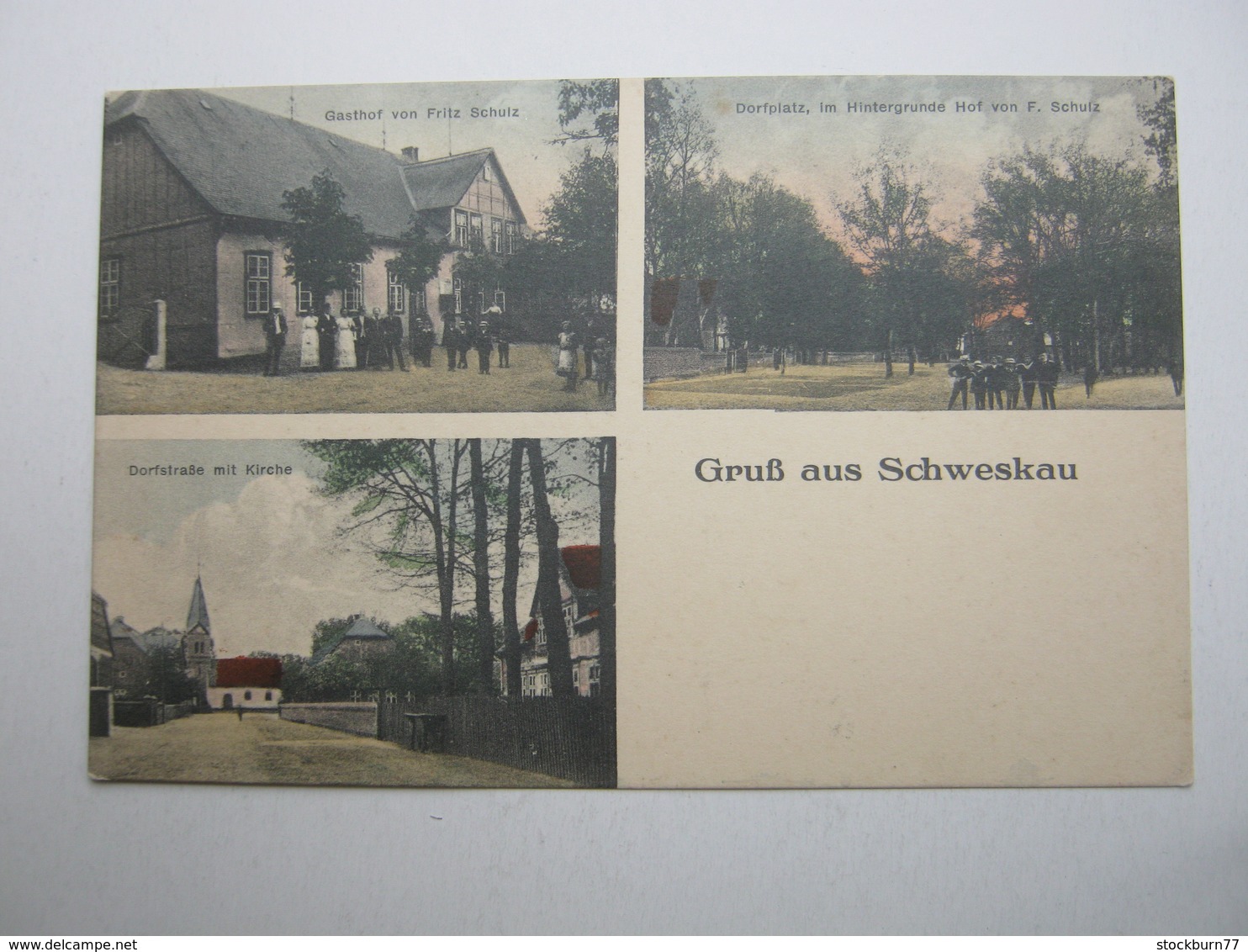 SCHWESKAU , Gasthof , Schöne Karte Um 1910 - Autres & Non Classés