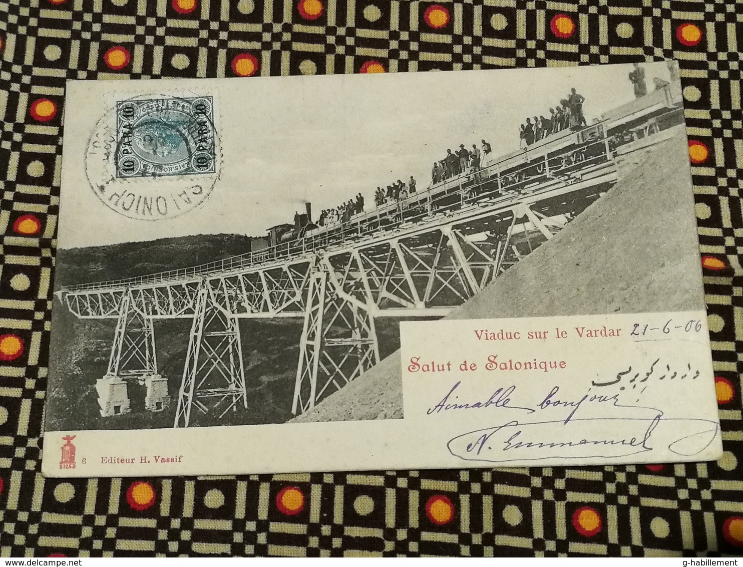 CPA GRECE GREECE - SALUT De SALONIQUE - Viaduc Sur Le Vardar - éditeur H. Vassif - Grecia