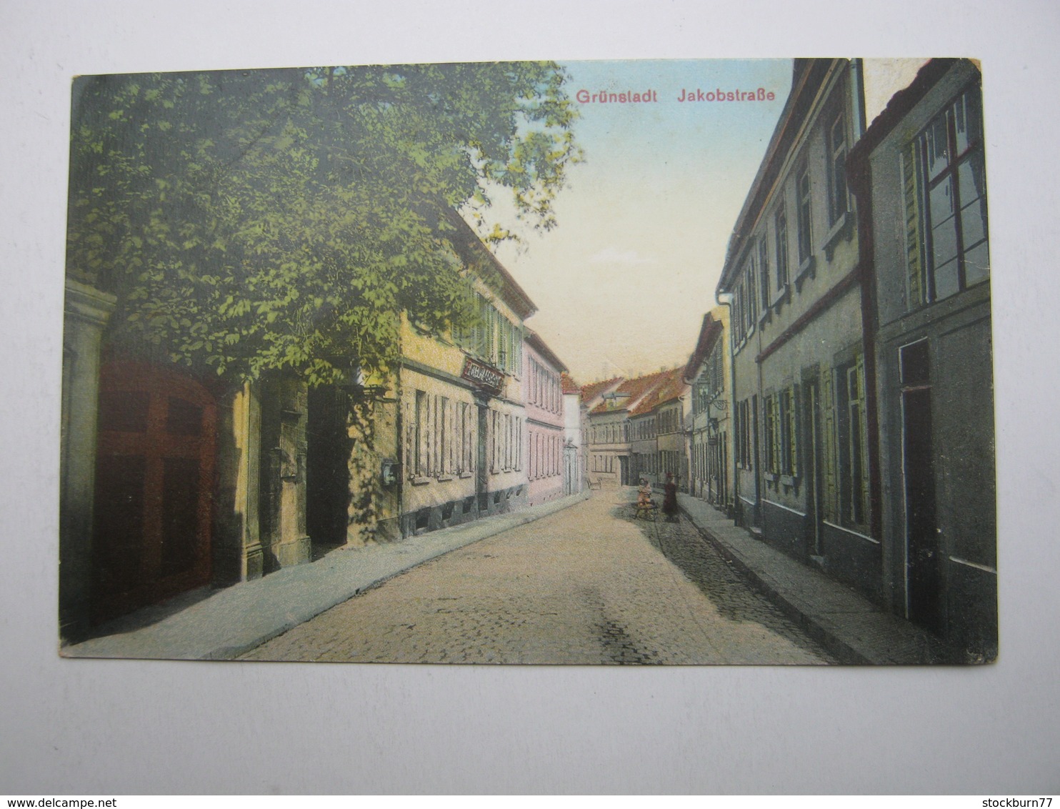 GRÜNSTADT , Strasse, Schöne Karte 1919 - Grünstadt