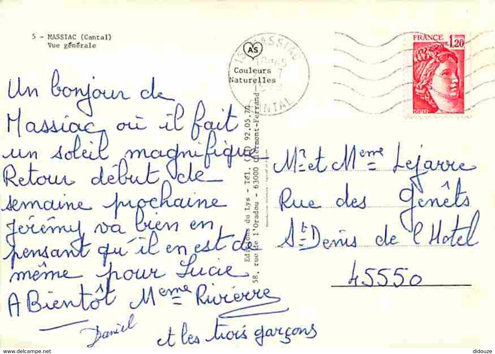 15 - Massiac - Vue Générale - Voir Scans Recto-Verso - Autres & Non Classés