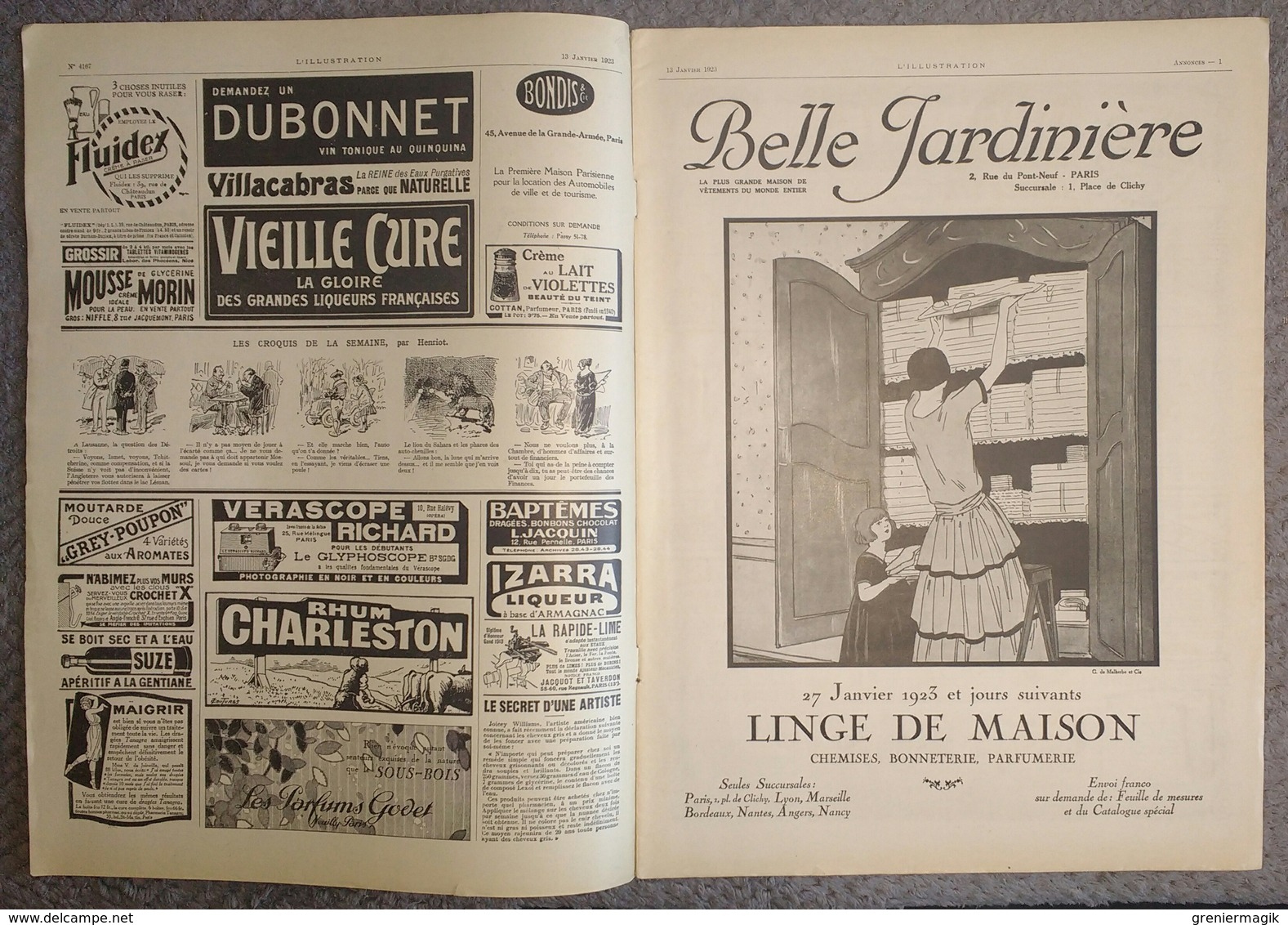 L'Illustration 4167 13 Janvier 1923 L'occupation De La Ruhr/Tunnel Des Batignolles/Lucien Guitry/Niagara/Howard Carter - L'Illustration