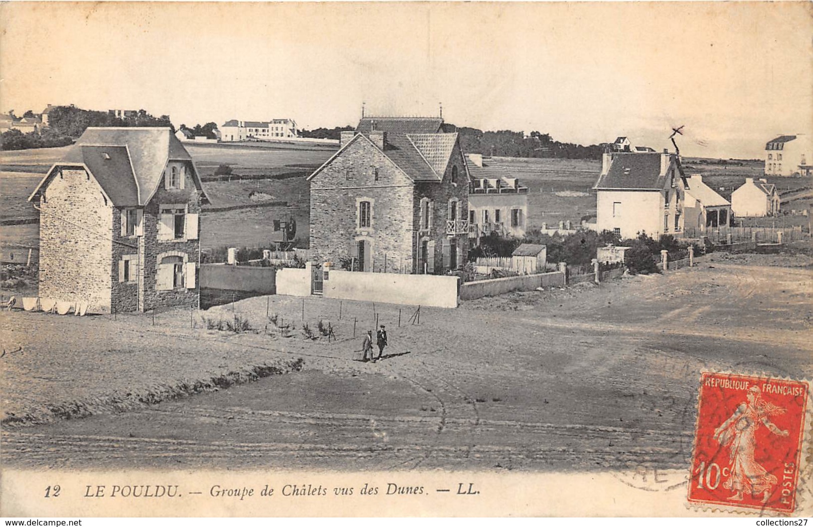 29-LE-POULDU-GROUPE DE CHÂLETS VUE DES DUNES - Le Pouldu