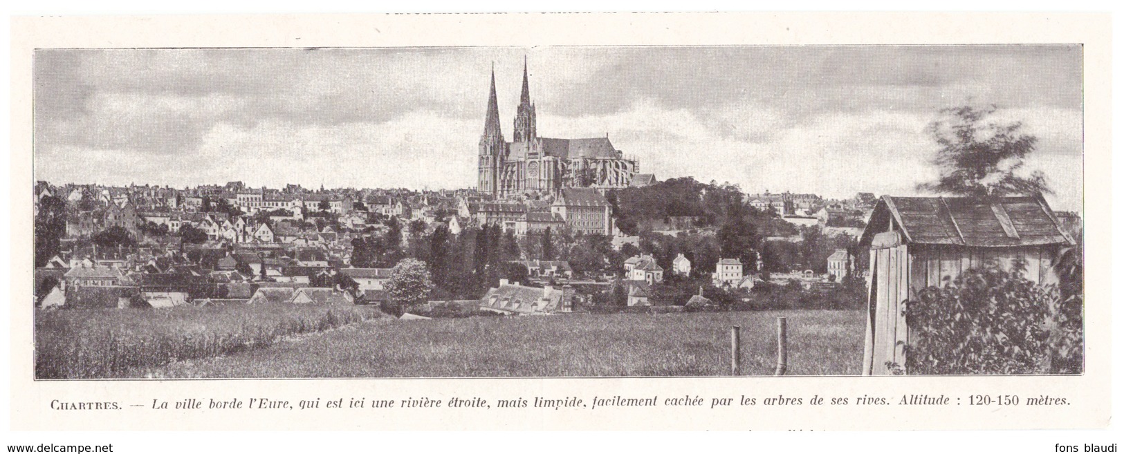 1924 - Iconographie - Chartres (Eure-et-Loire) - Vue Générale - FRANCO DE PORT - Non Classés